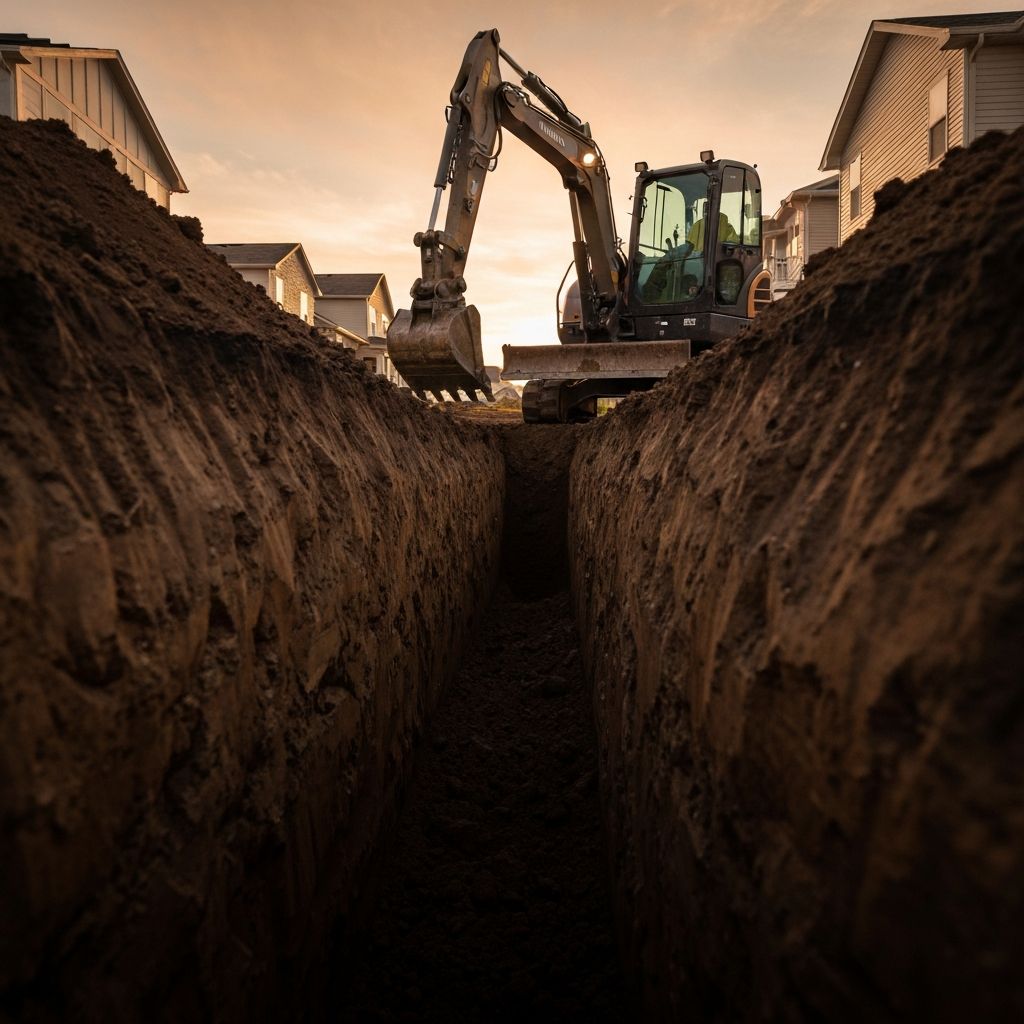 Utility trenching in Northern Colorado